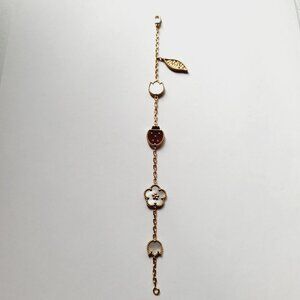 Bracelet with natural Carnelian, Mother-of-pearl, Onyx